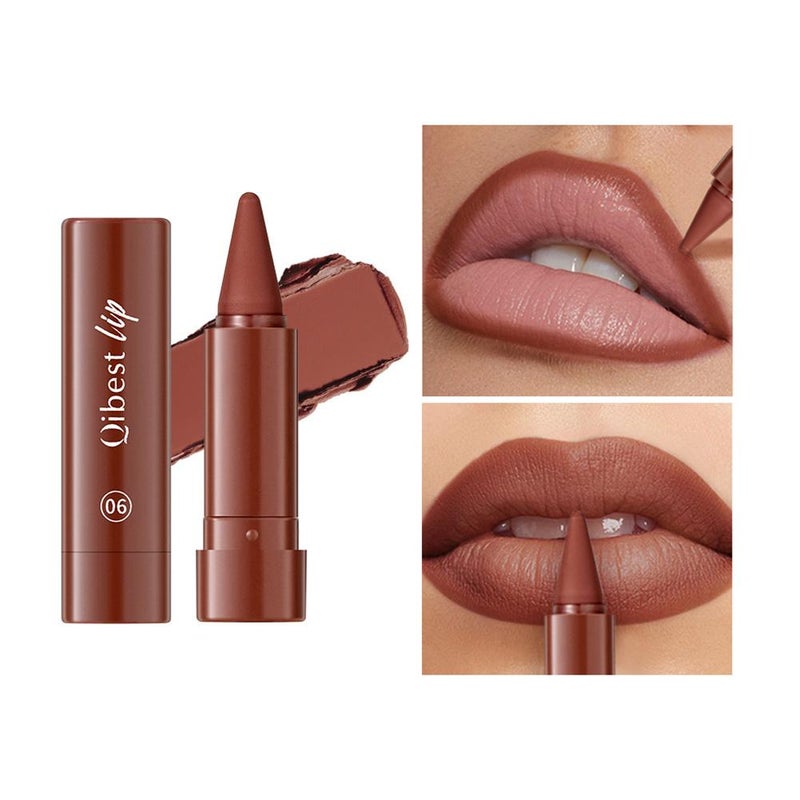 Long-lasting, easy-to-apply matte finish, twist-up lipstick pen, natural waterproof lipstick lip liner makeup.